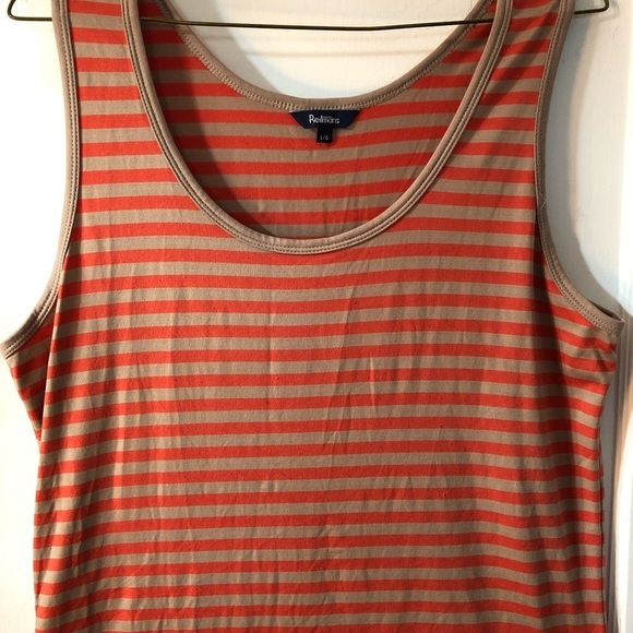 - Womens Orange/Tan Striped Tank Top. Size large Reitman’s - Picture 2 of 3